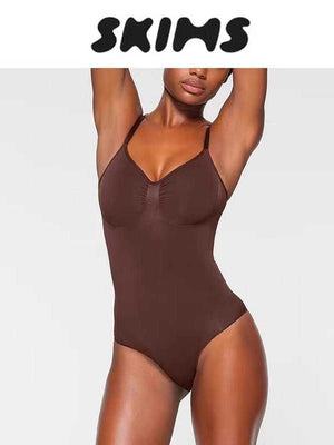 بدلة تشكيل الجسم Shapewear Bodysuit ناعمة بدون خياطة تضفي انسيابية وقوام ممشوق