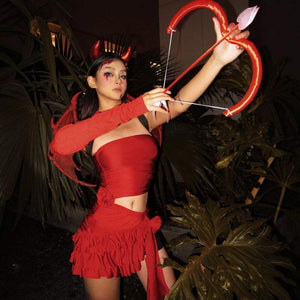 Red devil costume for women, Halloween cosplay outfit