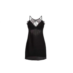 Women's lace nightgown with spaghetti straps, color option shown
