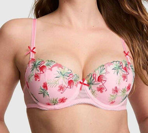 حمالة صدر Bras راقية مطرزة بنقوش زهور ملونة بتصميم بالكونيت أنثوي فاخر