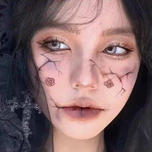 Vein, crack and rose temporary tattoo stickers, fourth product view
