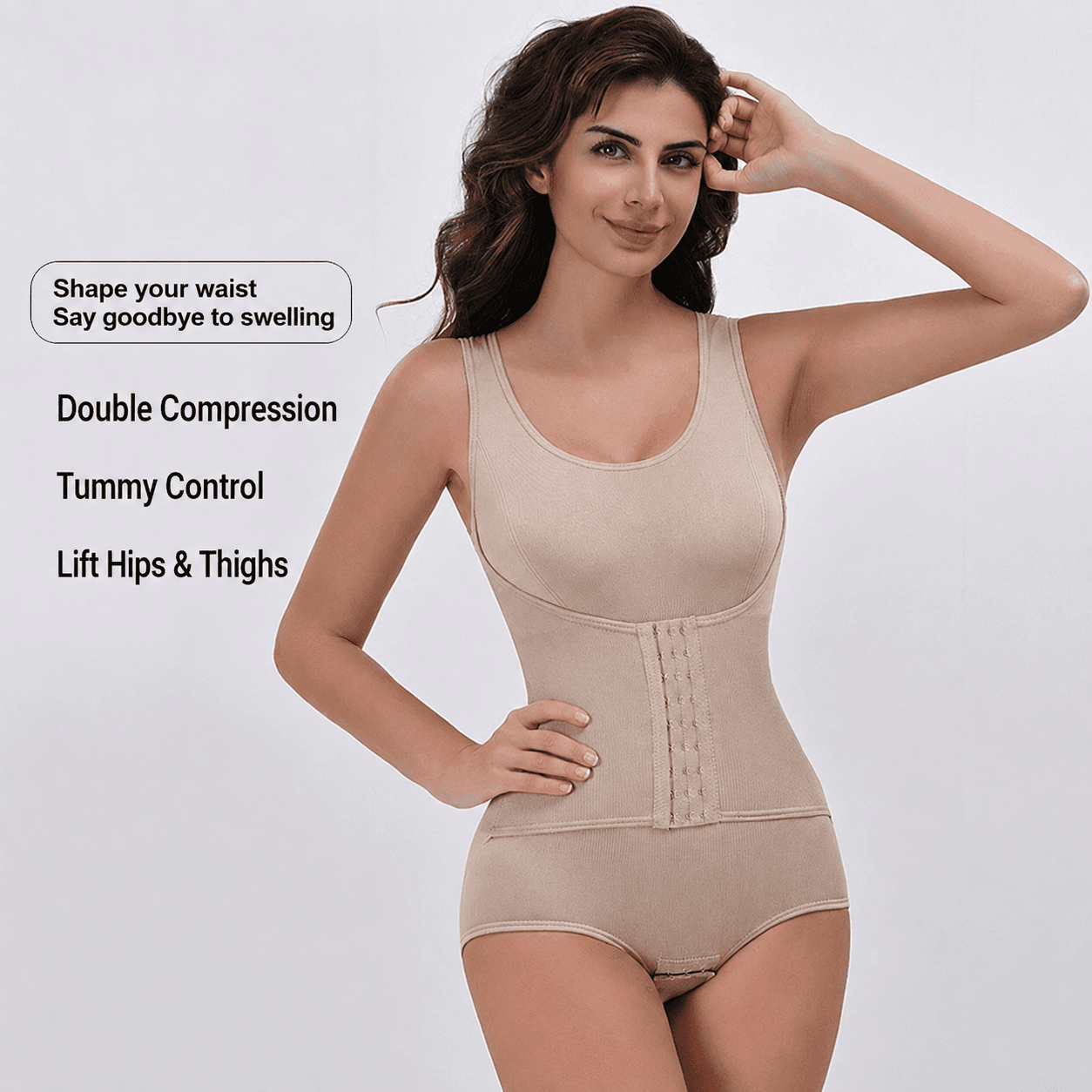 Shapewear Bodysuit لنحت الخصر والبطن بضغط مزدوج