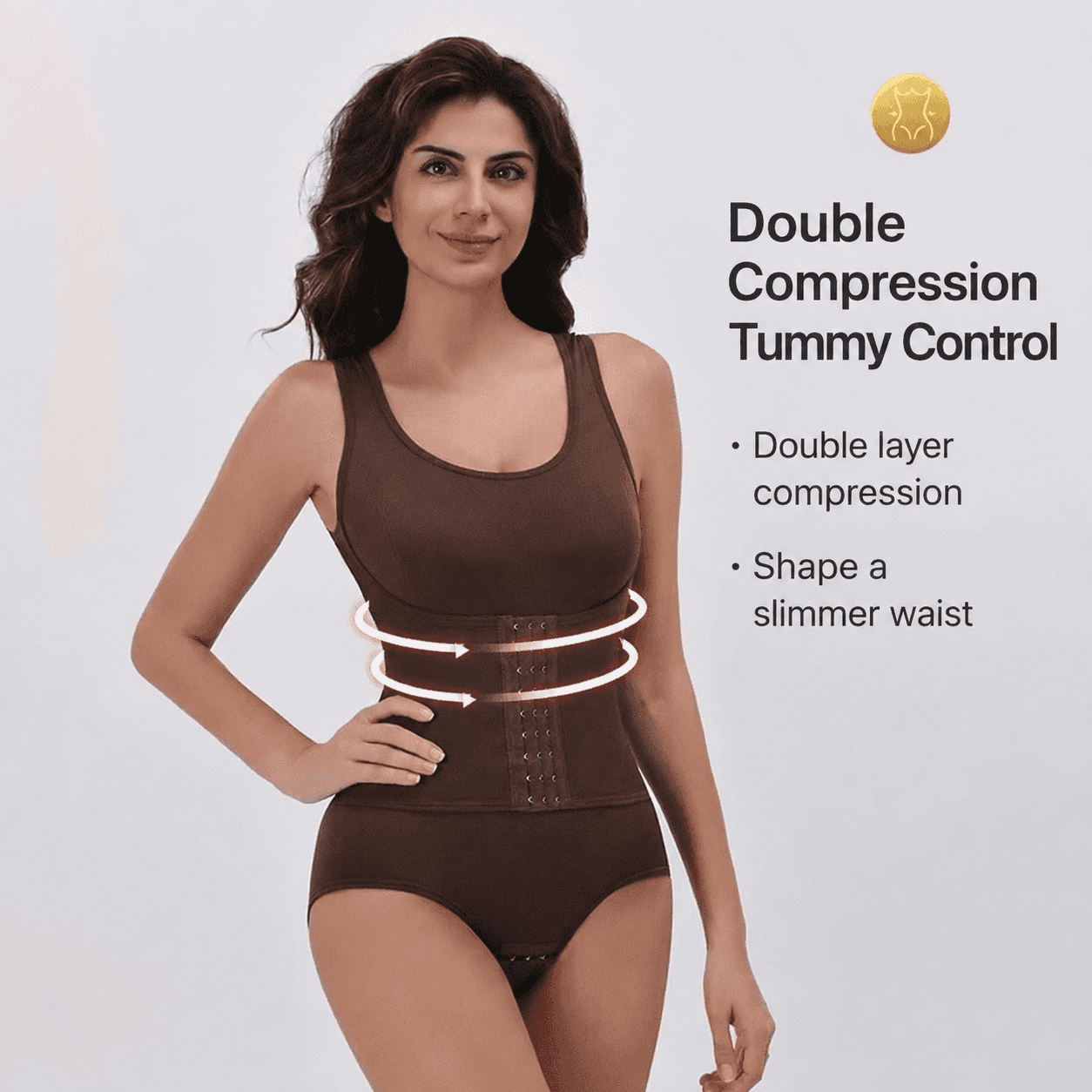 Shapewear Bodysuit لنحت الخصر والبطن بضغط مزدوج