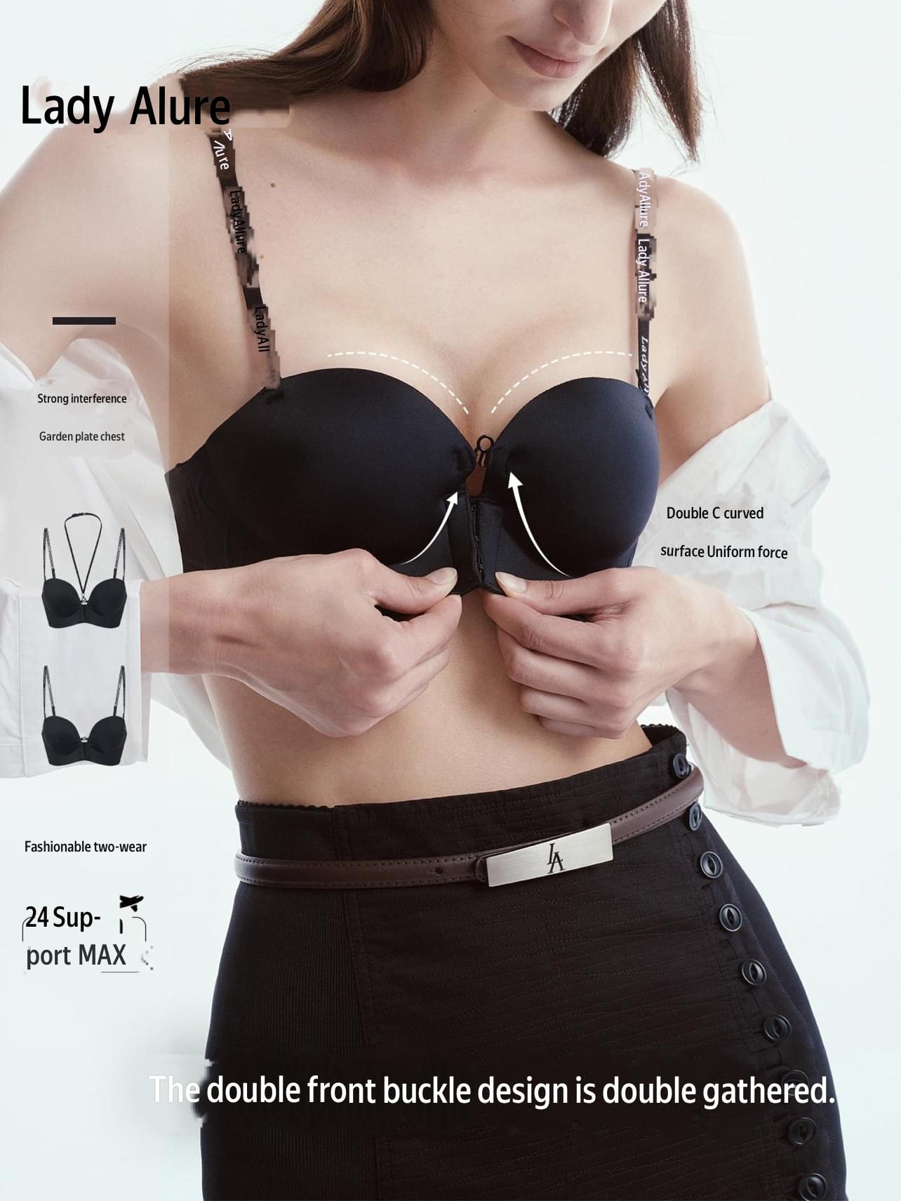 Bras رفع مزدوج بإبزيم أمامي وتصميم متعدد الطرق