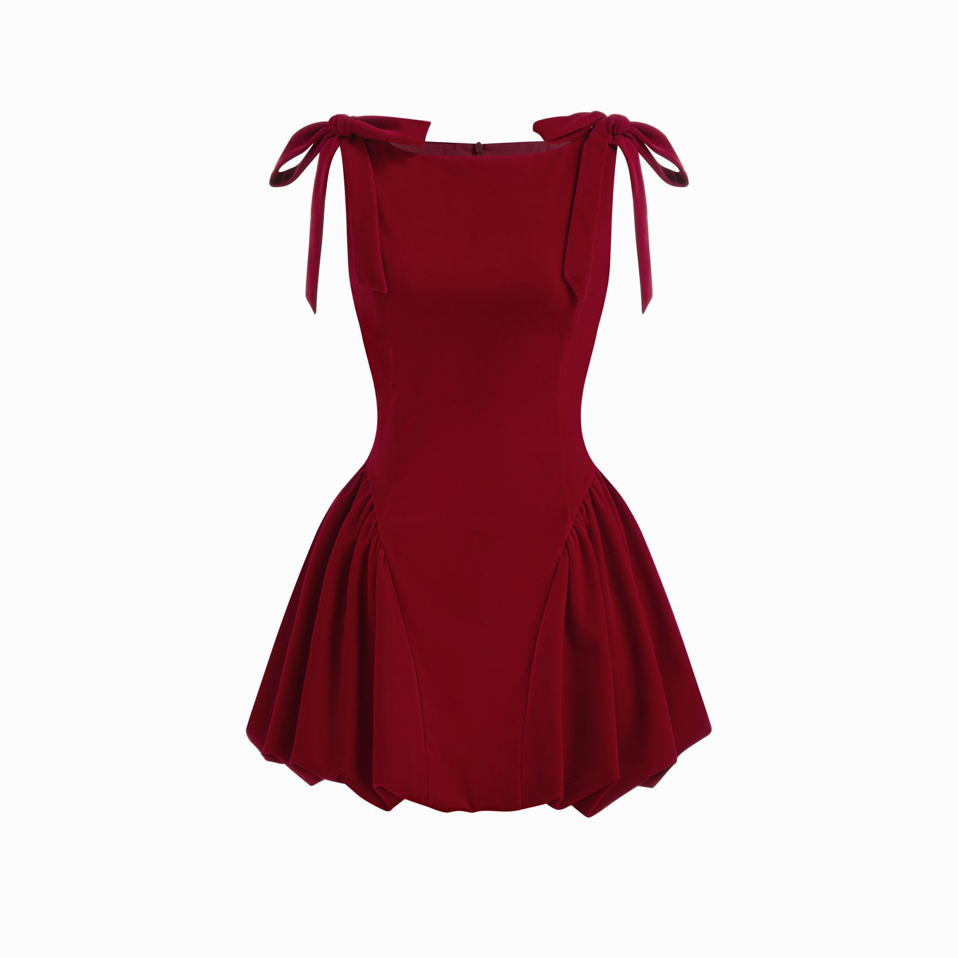 CIDER Velvet Bubble Mini Dress