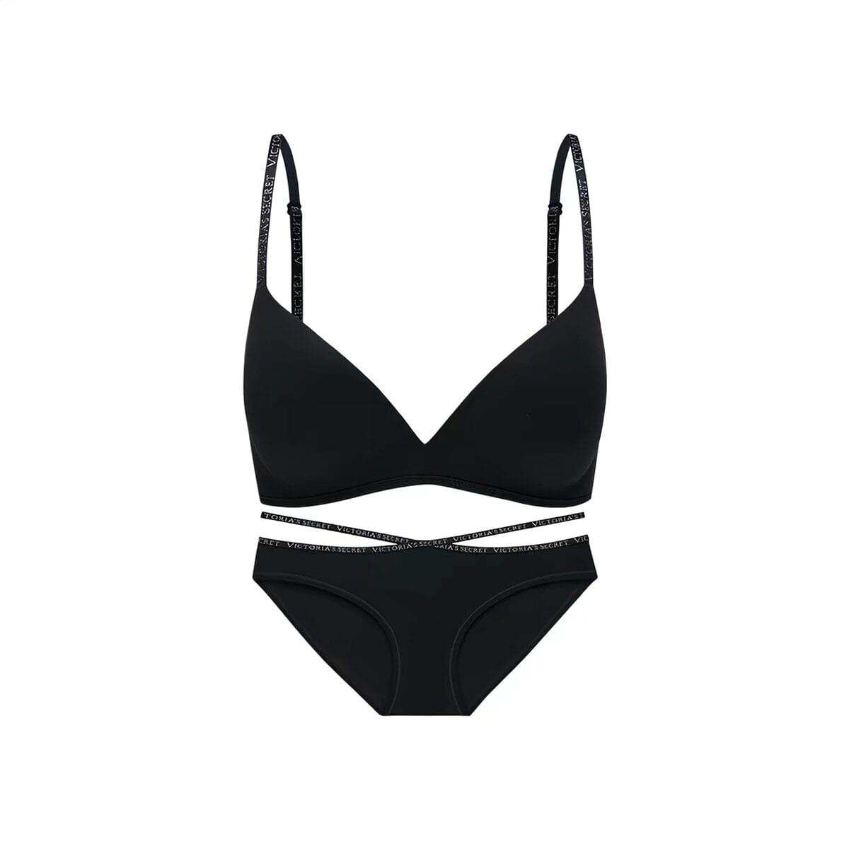 <span dir="rtl">طقم Lingerie مريح وحمالة Bras بدون سلك بأشرطة لامعة</span>