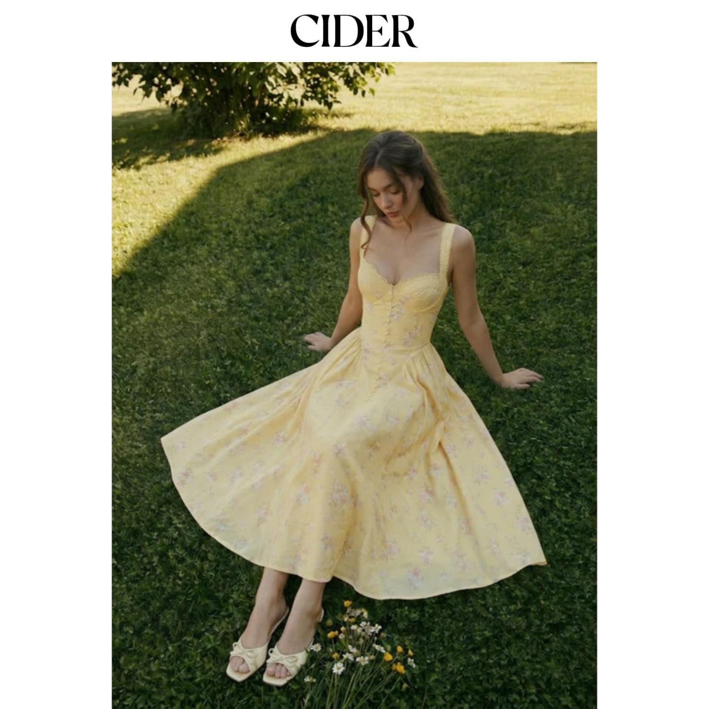 CIDER Floral Cottagecore Dress