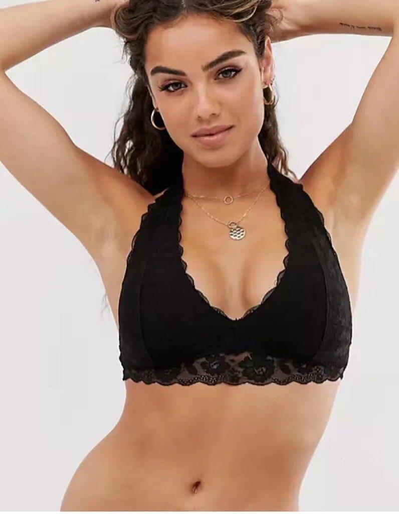 Bras دانتيل ناعم بتصميم Halter مريح وجذاب