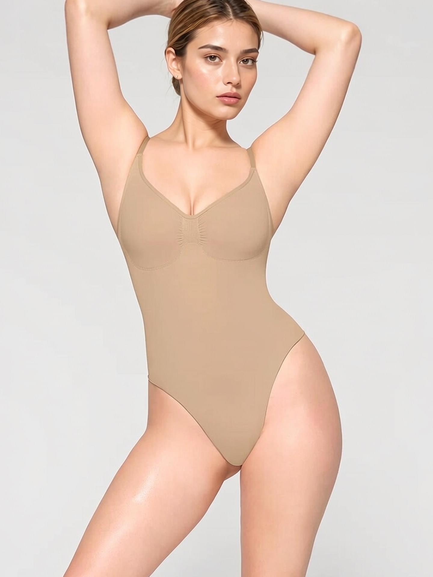 Shapewear Bodysuit لنحت وتشكيل الجسم بأشرطة رفيعة